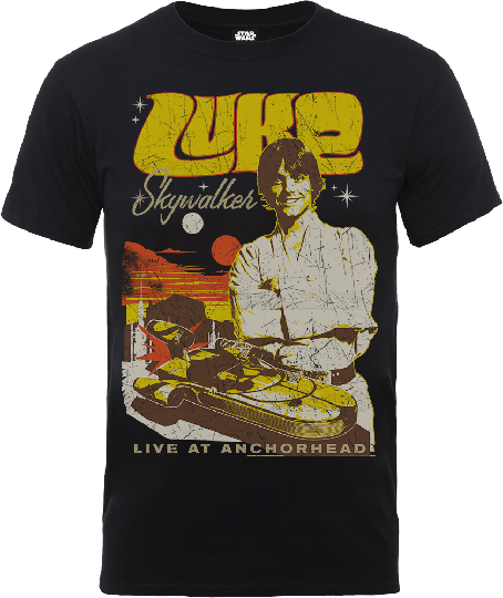 Star Wars Luke Skywalker Rock Poster T-Shirt - Black - S