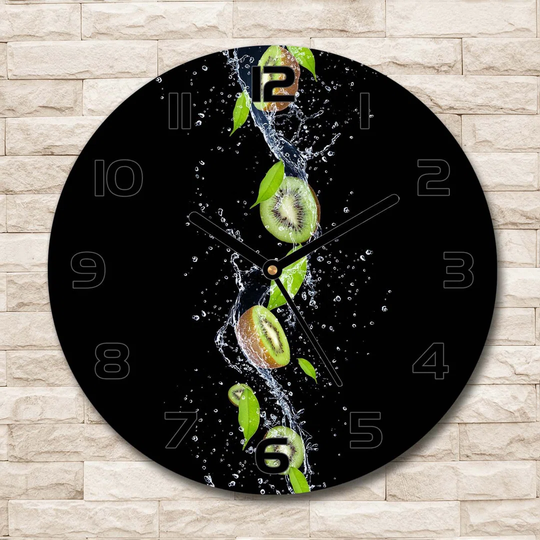 Decoration Picture Art Modern Kitchen Living Room Kiwi and Water 30cm Silent Wall Clock