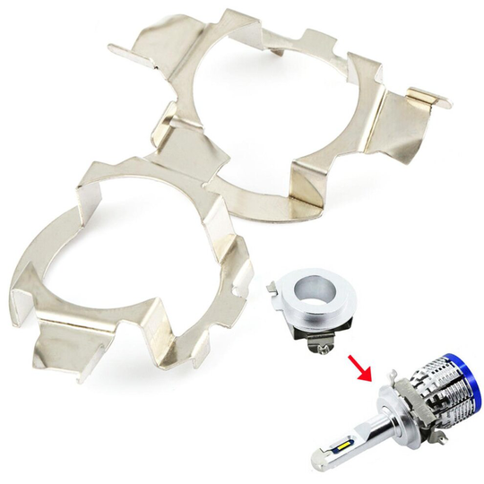 2x H7 LED Adapter Holder Retainer Twist Clip Headlight Bulb for MERCEDES FORD NISSAN VW AUDI