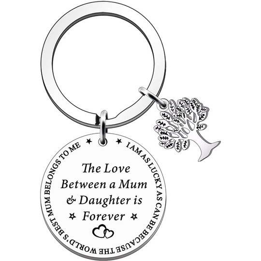 FMCC Best Mum Gifts Mum Birthday Gifts Keyring Christmas Presents for Mum Mother's Day Gifts for Mum The Love Between a Mum and Daughter is Forever