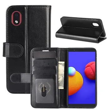 Samsung Galaxy A01 Core, Galaxy M01 Core Wallet Case - Black