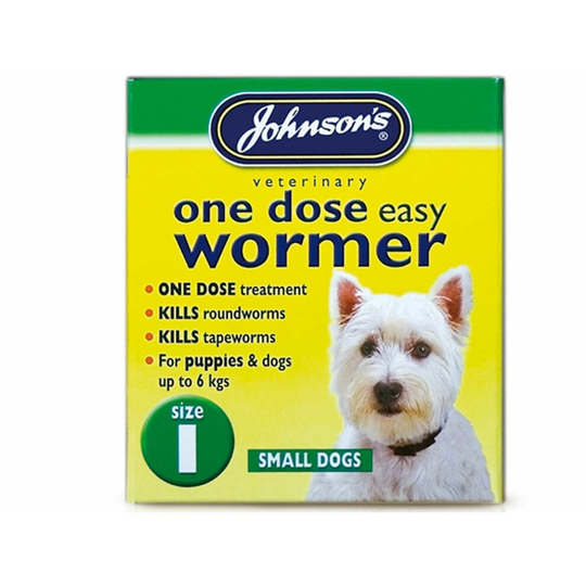 Johnson's One Dose Easy Wormer Tablet Worming Tablet Dog Dewormer Tablets