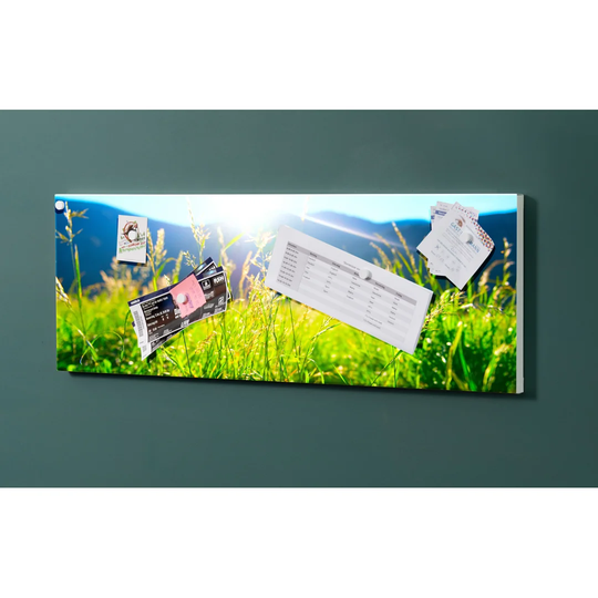 Notiz Motive Meadow Mountains Magnetic Wall Mounted Cork Board