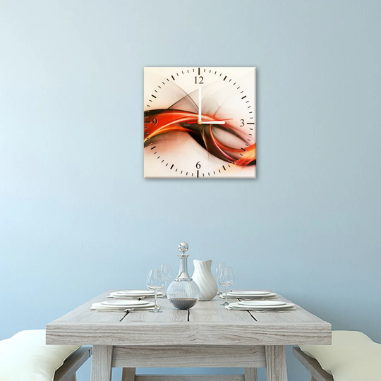 Glass Wall Clock - Abstract