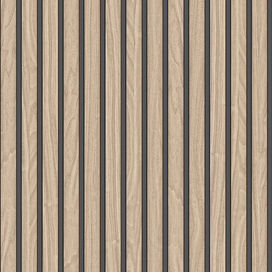 Belgravia Decor Wood Slat Light Oak Wallpaper