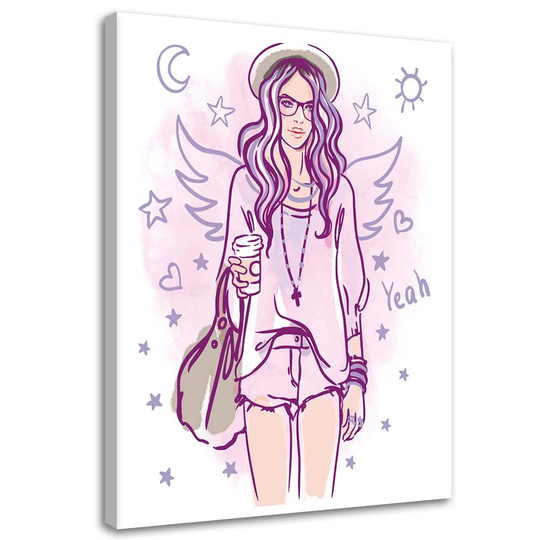 Canvas Print Fashion Fashion Girl Pink