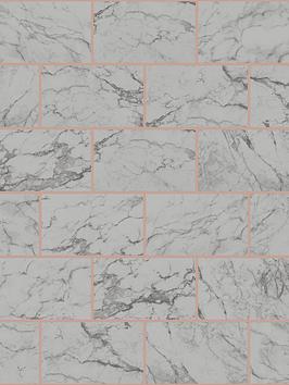 Crown Metro Brick Charcoal Wallpaper