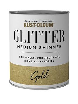 Rust-Oleum Glitter Medium Shimmer Paint &Ndash; Gold 250Ml