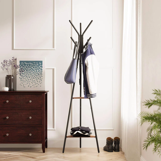Spadafore 6 - Hook Freestanding Coat Stand with Storage
