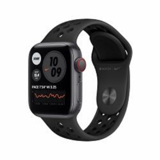 Apple Watch Nike SE GPS, 40mm Space Grey Aluminium Case with Anthracite/Black Nike Sport Band - Regular