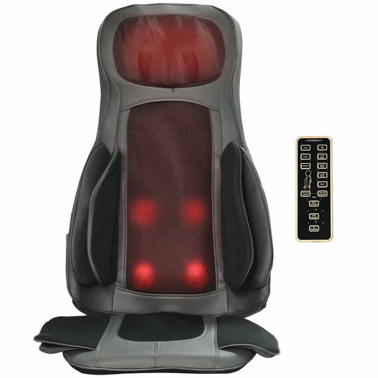 Homcom Back & Neck Massager W/ Heating Deep Tissue Kneading Compress Vibrating Black