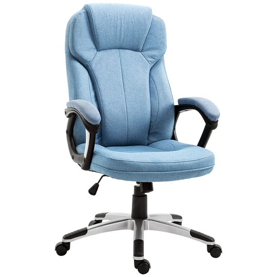 Solstice Spruce Linen Ergonomic Office Chair - Light Blue