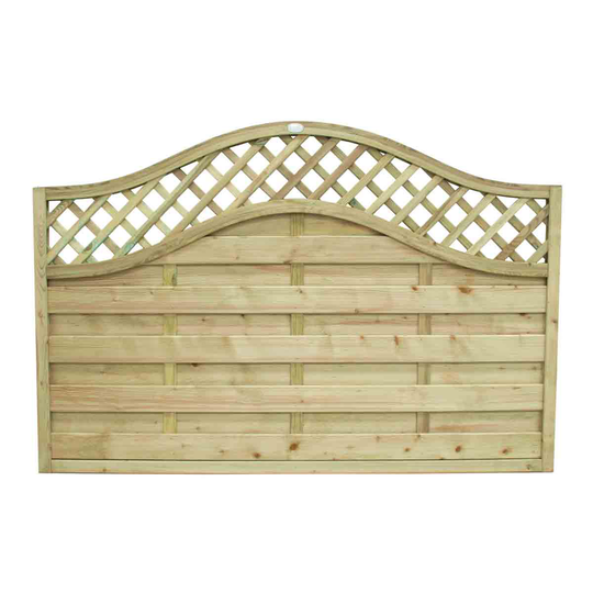 Forest Garden 3'11'' x 5'11'' (120 x 180cm) Pressure Treated Prague Fence Panel