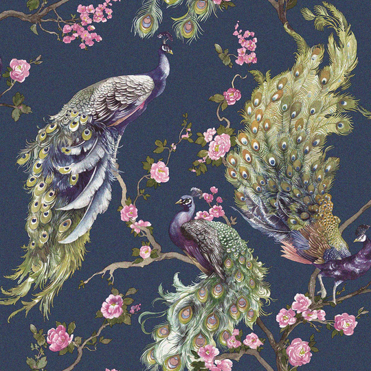 Holden Decor Menali Navy Wallpaper