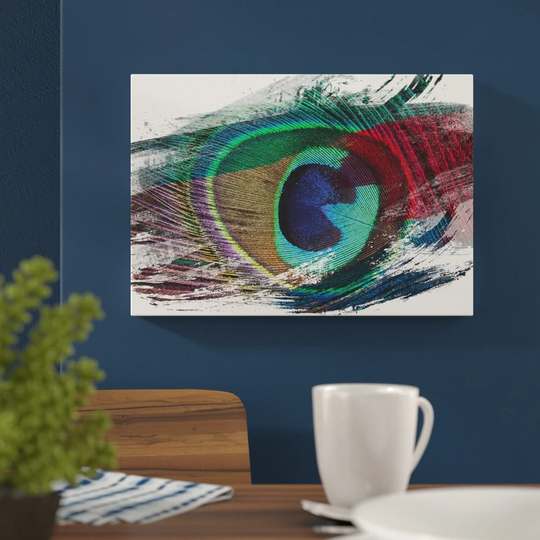 'Peacock Feather' Graphic Art Print Poster