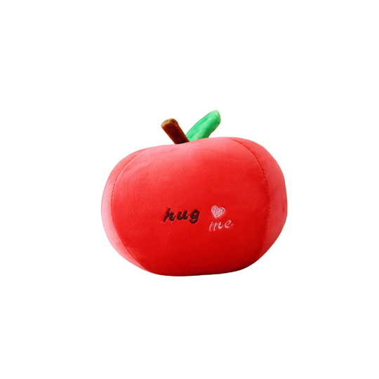 (Apples Red/Green, 10CM) Fruits Vegetables Plush Doll Strawberry Pumpki Simulation Cartoon Toy