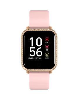 Reflex Active Series 6 Smart Watch With Colour Touch Screen & Stone Set Case with Up To 7 Day Battery Life, Pink, Women