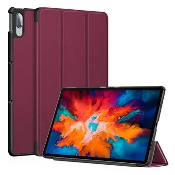 Tri-Fold Series Lenovo Tab P11 Pro Smart Folio Case - Wine Red
