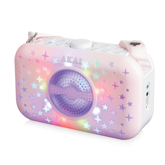 Akai A58102 Vibes LED Wireless Streaming Speaker with Mic