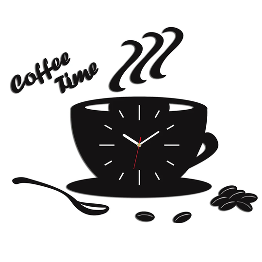 Satin Cup Analogue Silent Wall Clock