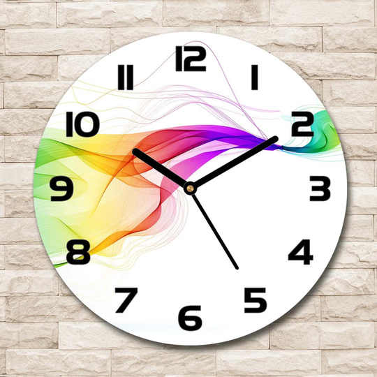 Decoration Picture Art Modern Kitchen Living Room Colorful Abstraction 30cm Silent Wall Clock