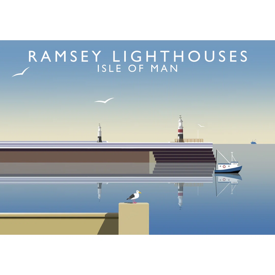 Ramsey Lighthouses by Richard O'Neil Graphic Art Print on Paper
