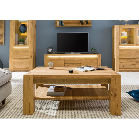 Kent Solid Wood 4 Legs Coffee Table with Storage