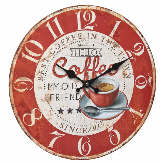 Edna Vintage 34cm Wall Clock