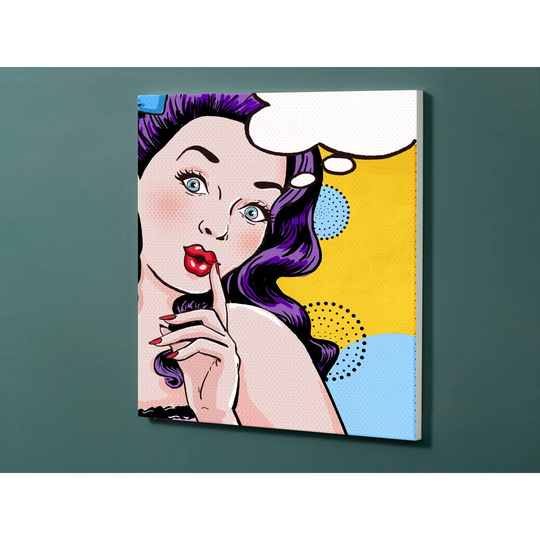 Notiz Motive Pop Art Magnetic Wall Mounted Cork Board