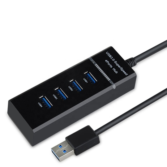 HIGH SPEED USB 3.0 4 PORT HUB MULTI SPLITTER ADAPTER DESKTOP PC LAPTOP