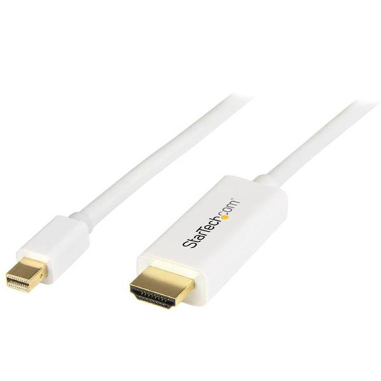StarTech Mini Displayport To HDMI Converter Cable 3Ft (1M) 4K White
