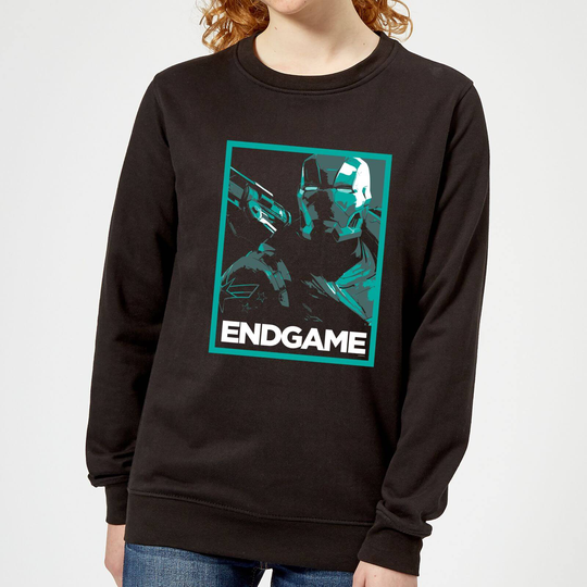 Avengers Endgame War Machine Poster Women's Sweatshirt - Black - L