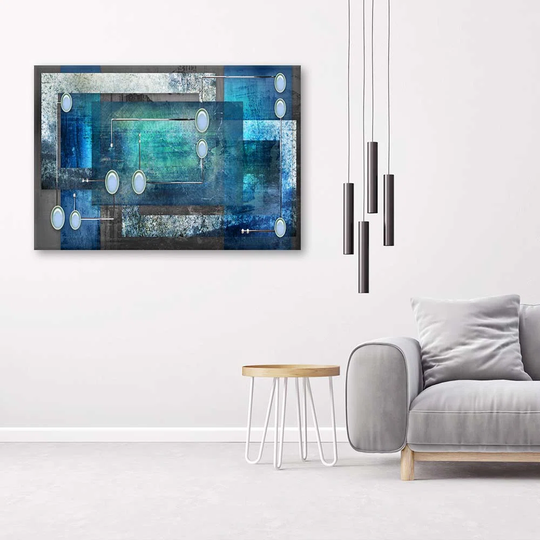 Canvas Print Abstract Turquoise Blue