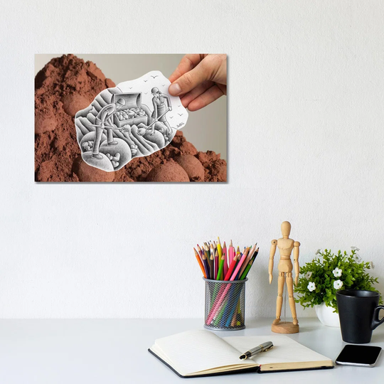 Pencil vs. Camera - 83 by Ben Heine - Wrapped Canvas Graphic Art