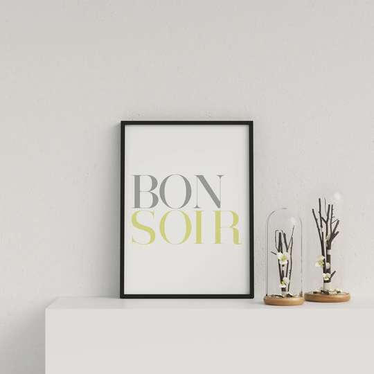 French Typography Bonsoir Y&G