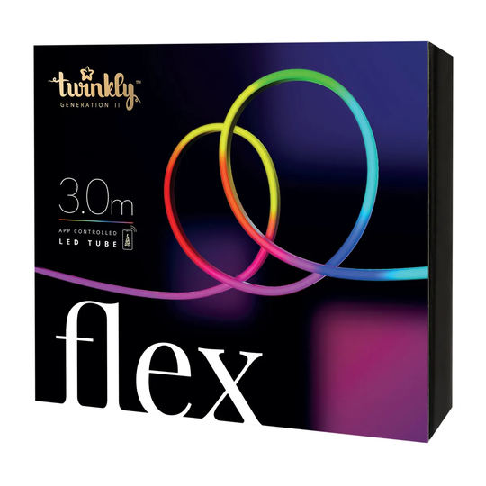 Twinkly Flex - Smart Flexible Led Light Strip (multiple Colour) 200L RBG Light Flex 3M Long Black Bt+wifi Gen Ii Ip21