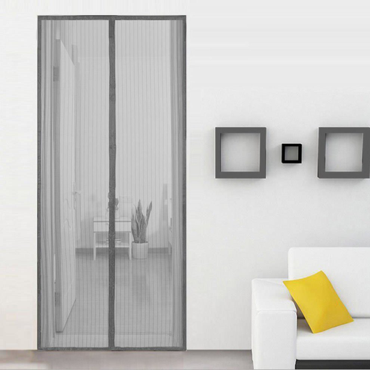 (Grey) GEEZY Magnetic Mesh Insect Curtain | Fly, Bug & Mosquito Screen