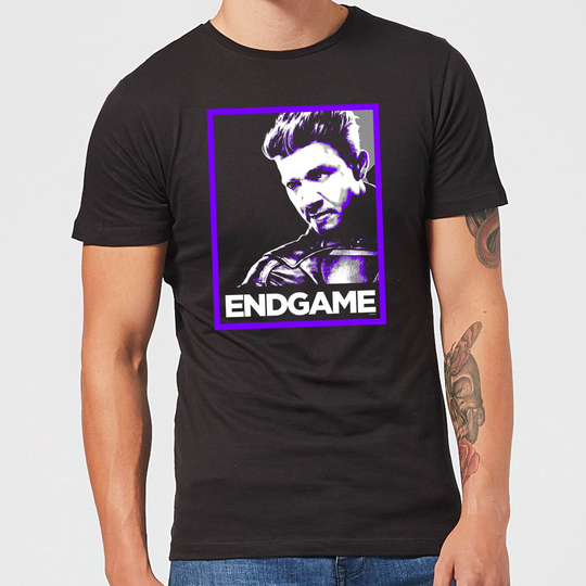 Avengers Endgame Hawkeye Poster Men's T-Shirt - Black - XS