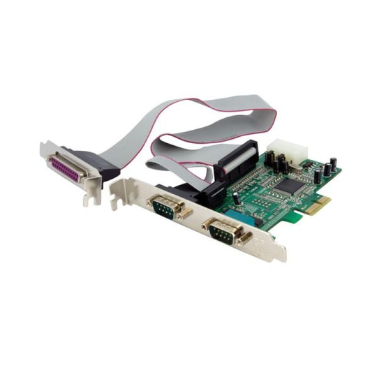 StarTech.com 2S1P Native PCI Express Parallel Serial Combo Card with 16550 UART - PCIe 2x Serial 1x Parallel RS232 Adapter Card