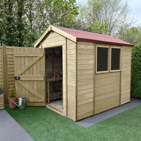 Forest Garden Timberdale T&G Pressure Treated 8x6 Apex Shed