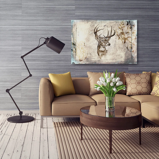 Canvas Print, Beige Animals