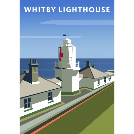 Whitby Lighthouse by Richard O'Neil - Graphic Art Print on Paper