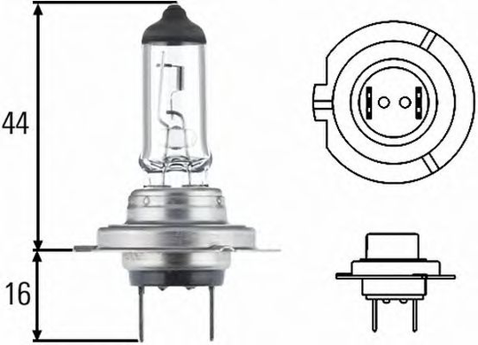 Bulb 8GH007157-453 by Hella - 10 Units H7 SUPER LONGLIFE
