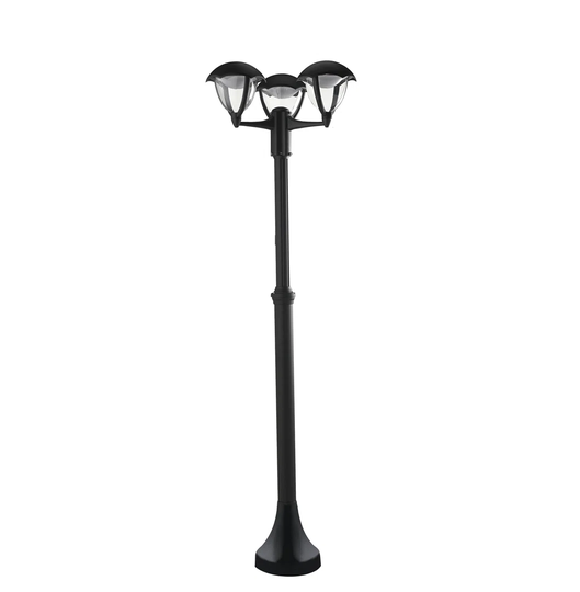 Black 1-Light 190Cm H Hardwired Integrated LED Lamp Post