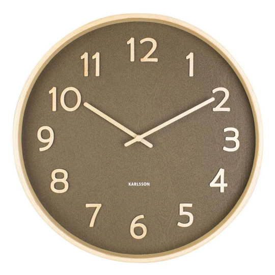 Pure Wooden Round 40Cm Wall Clock
