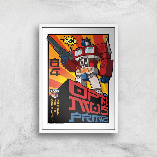Transformers Roll Out Poster Art Print - A3 - White Frame