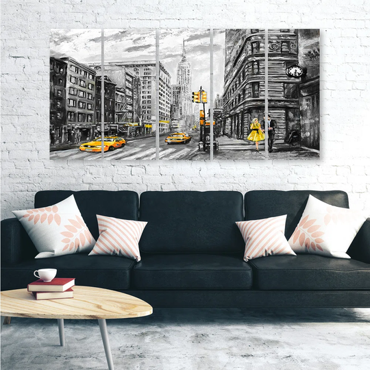 Canvas Print New York Taxi USA Acrylic