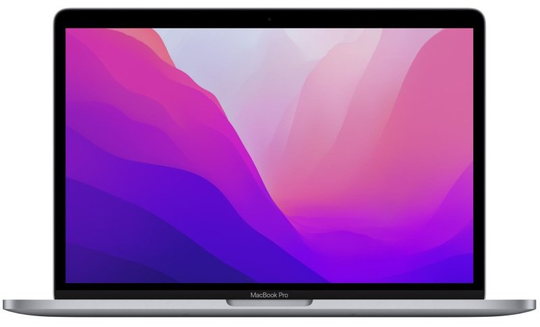 Apple MacBook Pro (2022), Apple M2 Chip 8 Core, 8GB RAM, 512GB SSD, 13.3" Retina IPS (2560x1600), 10-core GPU, Mac OS - Space Grey