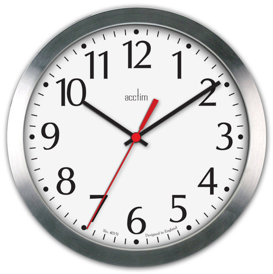 ACCTIM JAVIK 10IN ALU WALL CLOCK ALUM