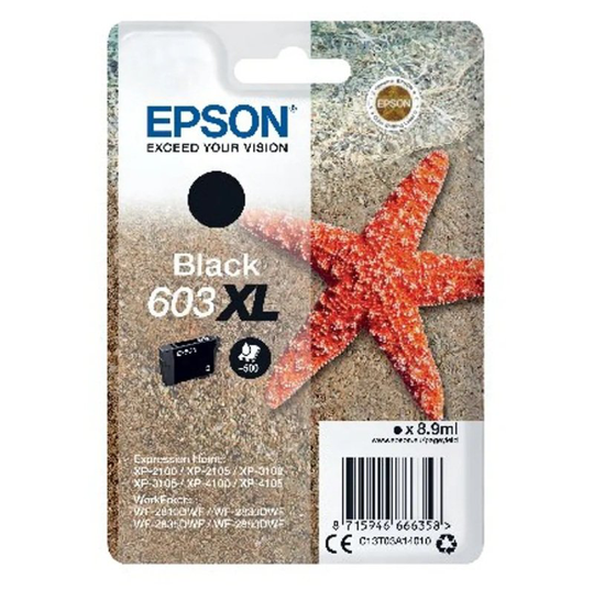 Epson 603XL Black Ink Cartridge (500 Pages)